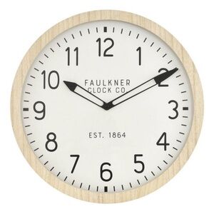 NWT Threshold - 16" Wall Clock Wood